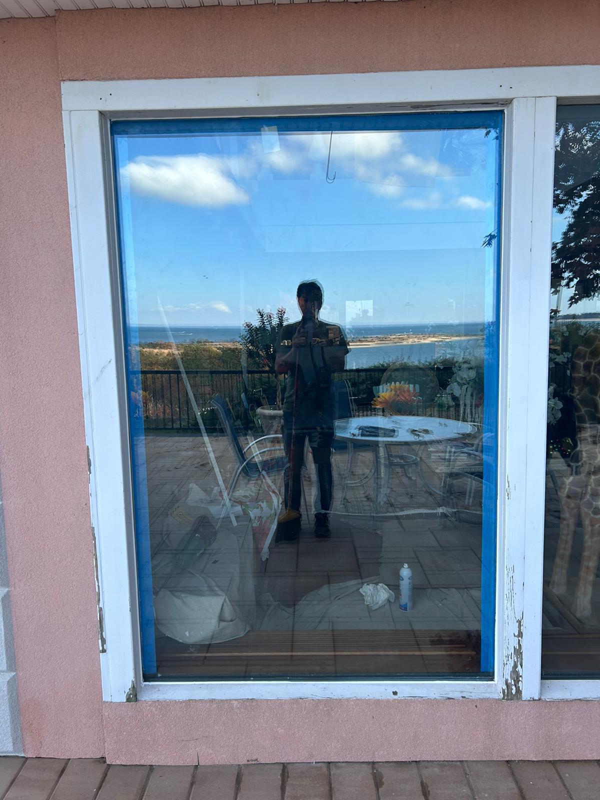 New glass after replacement